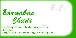 barnabas chudi business card